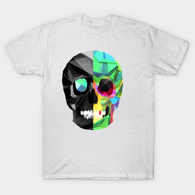 Bicolored Skull T-Shirt by JoeTheHoe